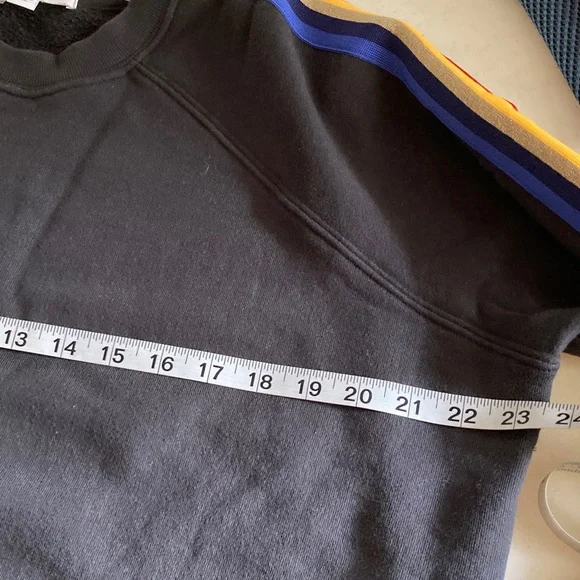 Spiritual Gangster Black Sweatshirt with Colorful Stripes - Picture 4 of 5